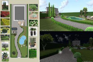 progettazione giardini rendering
