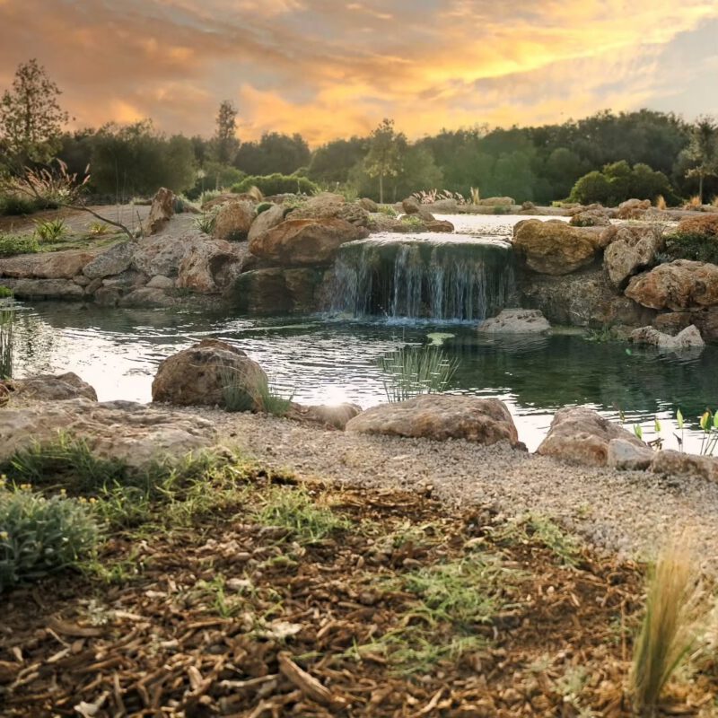 Biopiscina con Cascata della Masseria Cuturi in Manduria, Puglia