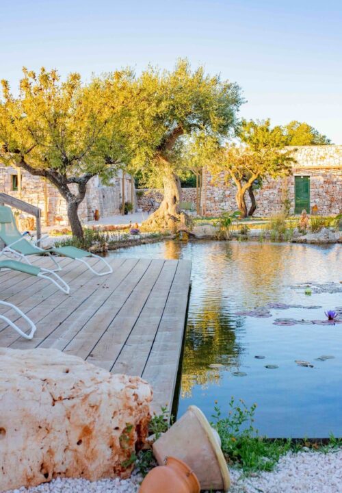 Biolago a Conversano (Puglia) con Pontile in legno